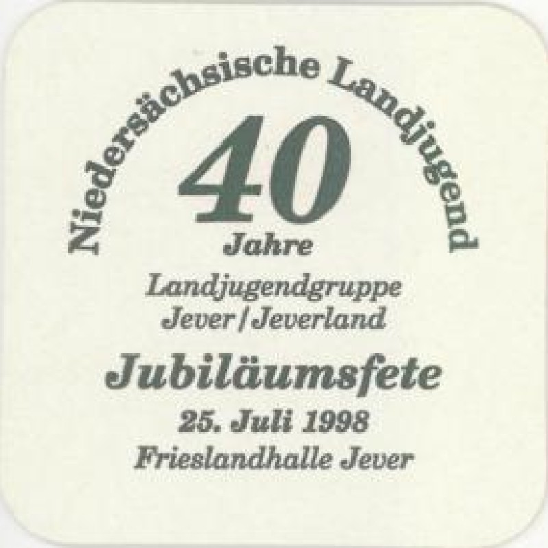 Bierdeckel (40 Jahre Landjugendgruppe Jever/Jeverland)