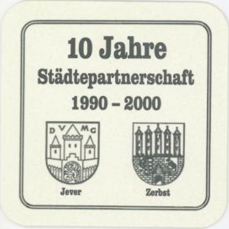 Bierdeckel (St&auml;dtepartnerschaft Zerbst und Jever)