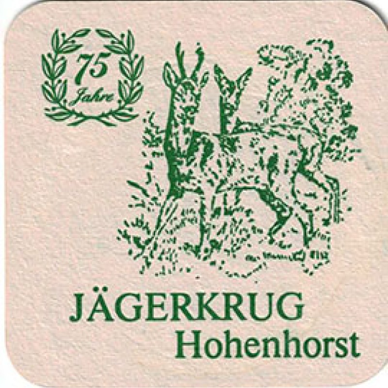 Bierdeckel (75 Jahre J&auml;gerkrug Hohenhorst)
