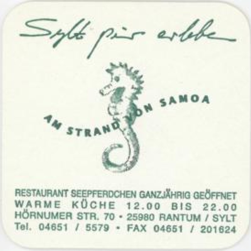 Bierdeckel (Seepferdchen)