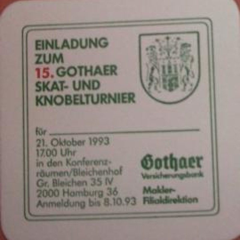 Bierdeckel (Gothaer Skat-/Knobelturnier)