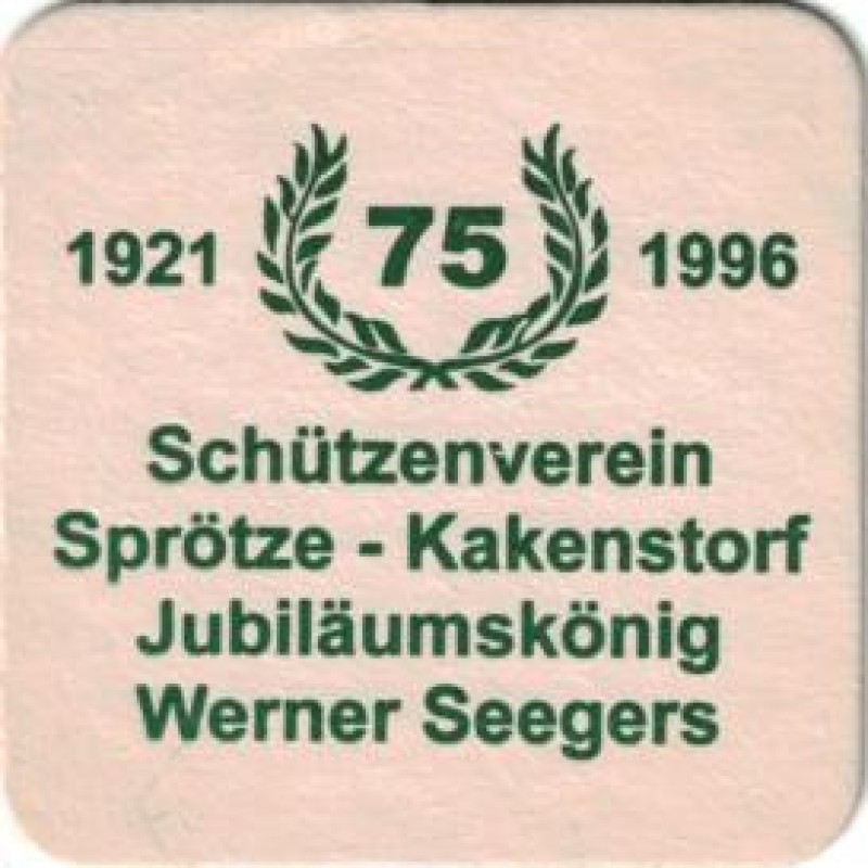 Bierdeckel (75 Jahre Sch&uuml;tzenverein Spr&ouml;tze-Kakenstorf)