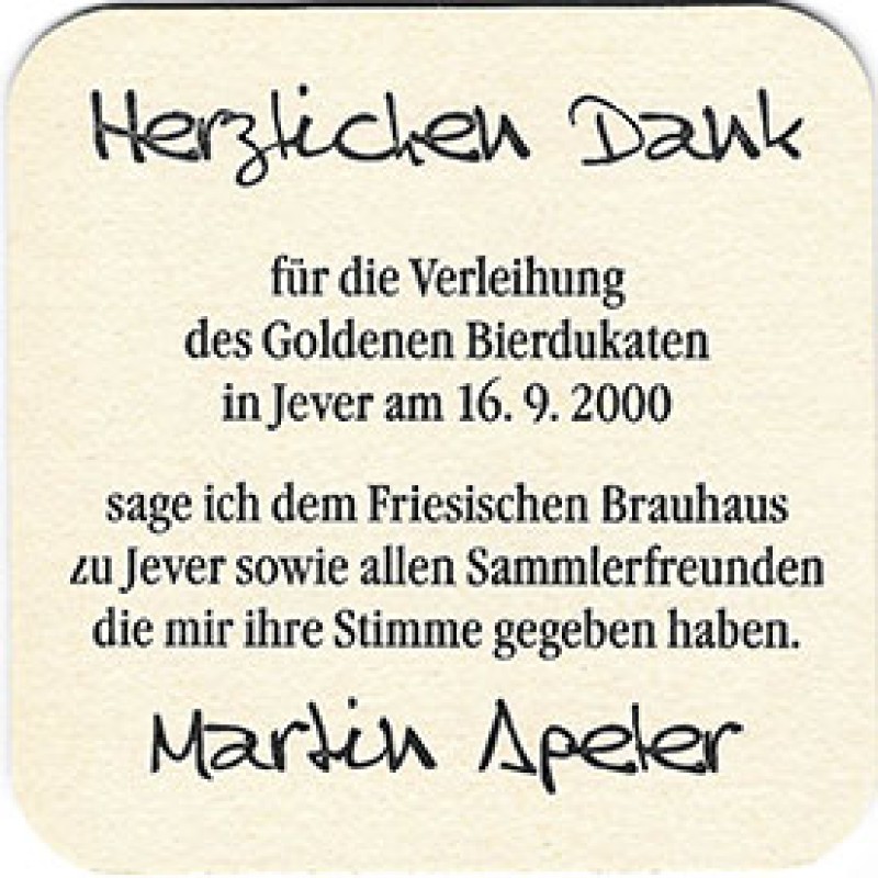 Bierdeckel (Verleihung des Goldenen Bierdukaten)